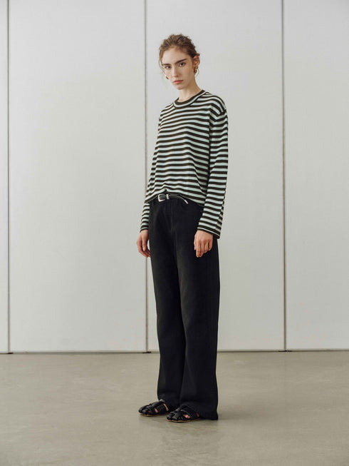 Shadow Fade Wide Jeans - Black